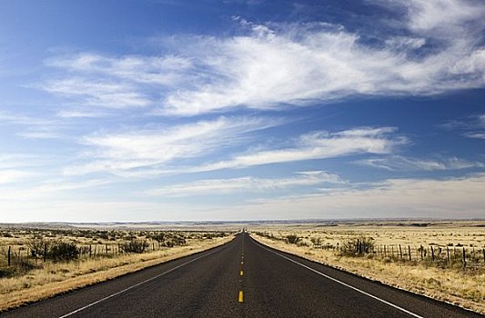 道路,靠近,西部,德克萨斯,美国