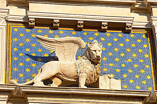 狮子,文艺复兴,钟楼,圣马克广场,威尼斯,威尼托,区域,意大利,欧洲