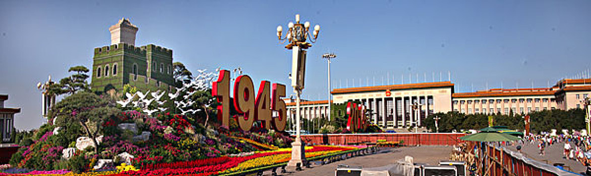 胜利70周年广场装饰
