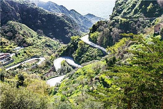 山路,城镇,西西里