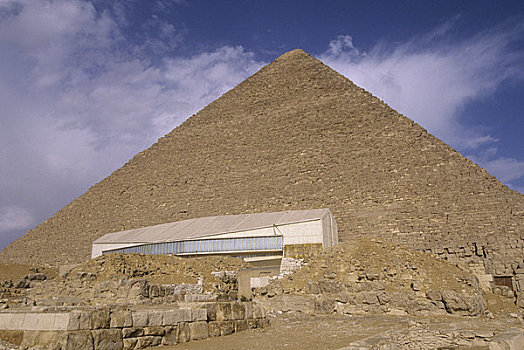 埃及,开罗,吉萨金字塔,基奥普斯,金字塔,太阳,船,博物馆