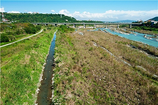 河,灌溉,沟,桥