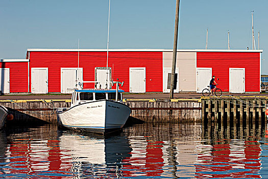 渔船,捆绑,码头,爱德华王子岛,加拿大