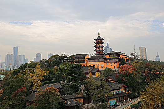 南京鸡鸣寺景色