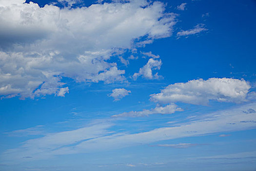 蓝色,夏日天空,地中海,白云