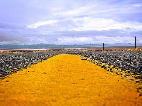 黄色,条纹,途中,66号公路,新墨西哥,美国