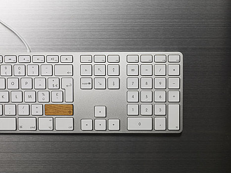 键盘,一个,木质,按键