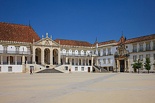 院落,一个,大学,葡萄牙,可因布拉,房子,图书馆