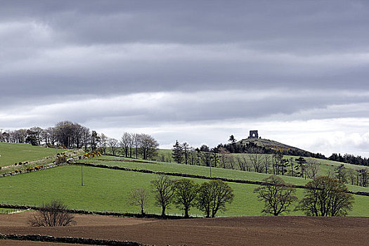 苏格兰,阿伯丁,古老,13世纪,城堡,遗址