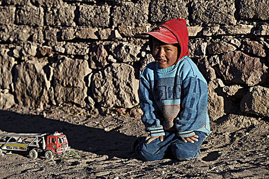 玻利维亚,佩特罗,男孩,玩具