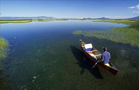 独木舟,湖,俄勒冈,美国