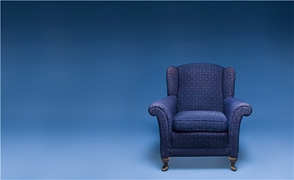 蓝色,扶手椅,蓝色背景,背景