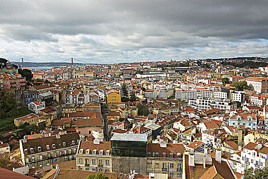 俯视,里斯本,葡萄牙