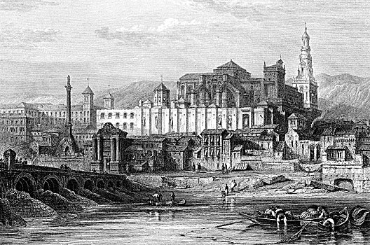大清真寺,地牢,审讯,科多巴,西班牙,19世纪,艺术家