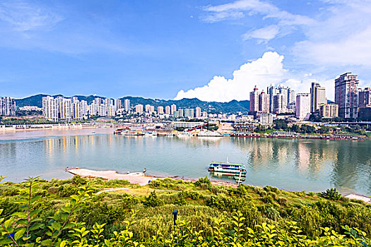 現代,全景,天際線,重慶