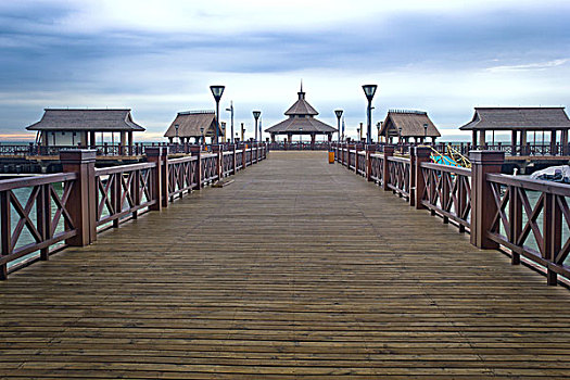 大海,木桥