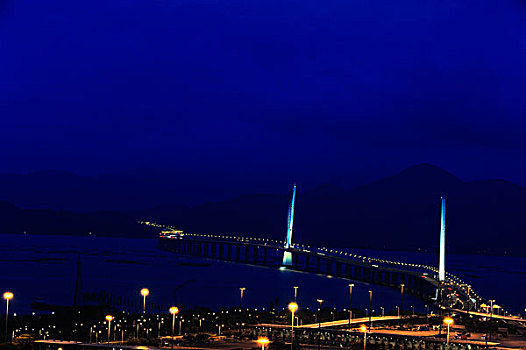 深圳交通,深圳湾大桥,夜景