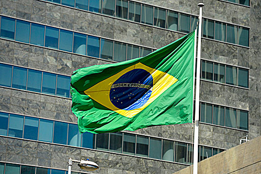 巴西国旗,里约热内卢,巴西,南美