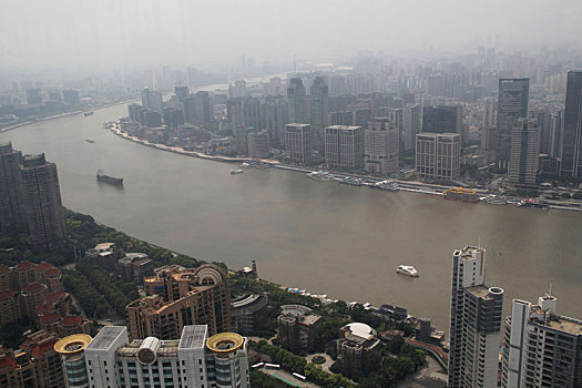 城市,航拍,上海