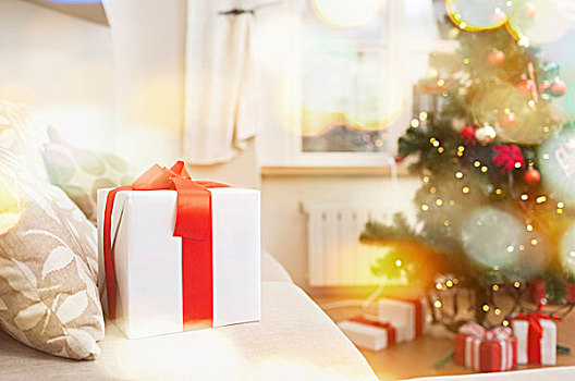 圣诞节,圣诞,休假,冬天,高兴,概念,礼盒,列车,在家