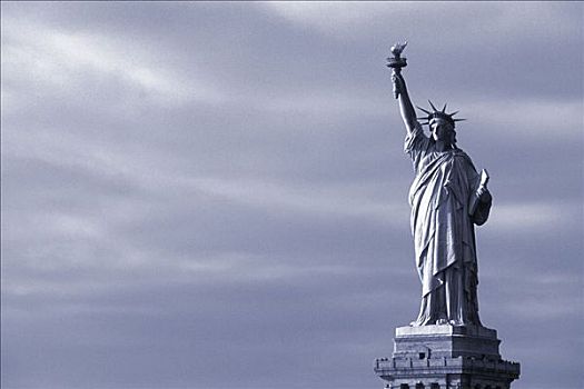 自由女神像,天空,纽约,美国