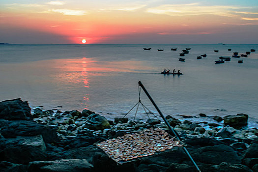 海南风光,蛾蔓日落