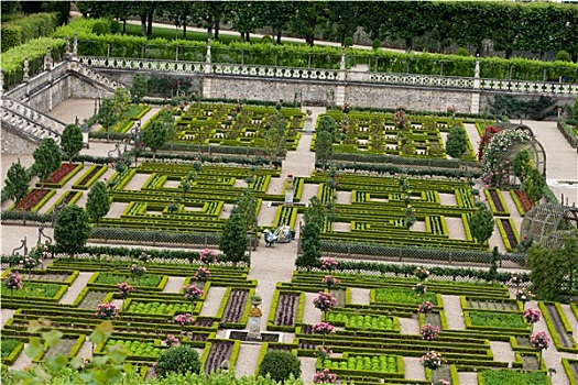 菜园,城堡,维朗德里城堡,卢瓦尔河谷,法国