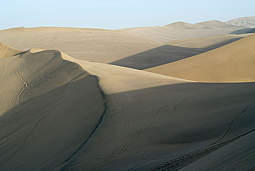 沙子,沙丘,戈壁,沙漠,靠近,名山,敦煌,丝绸之路,甘肃,亚洲