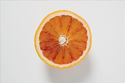一半,橙子,俯视
