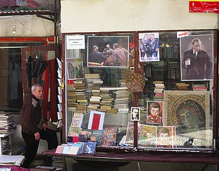 书店,街道,地区,伊斯坦布尔,土耳其