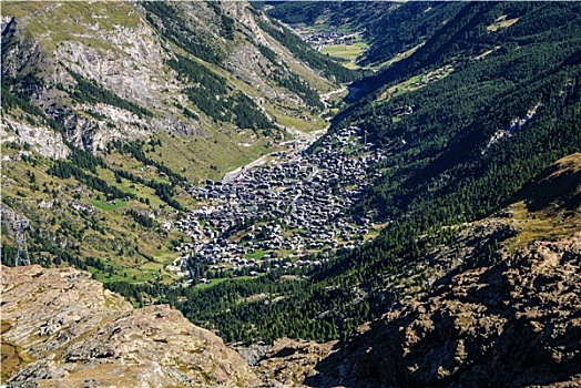 景色,山谷,风景,劳特布龙嫩,瑞士