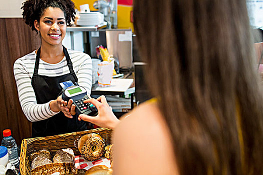 顾客,支付,信用卡,咖啡