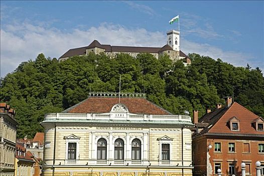 城堡,交响乐团,建筑,卢布尔雅那,斯洛文尼亚