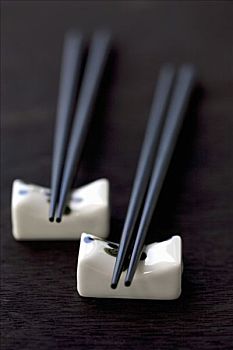 黑色,筷子,瓷器,休息