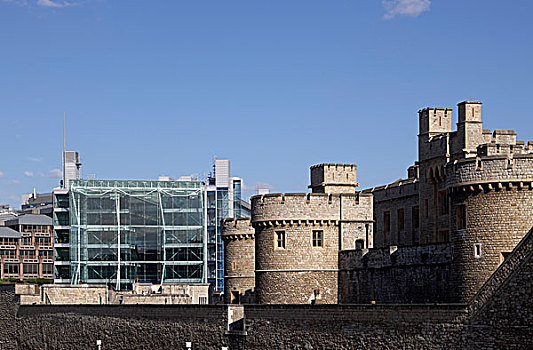建筑,不动产,伦敦,1999年,2005年,西部,玻璃幕墙,伦敦塔
