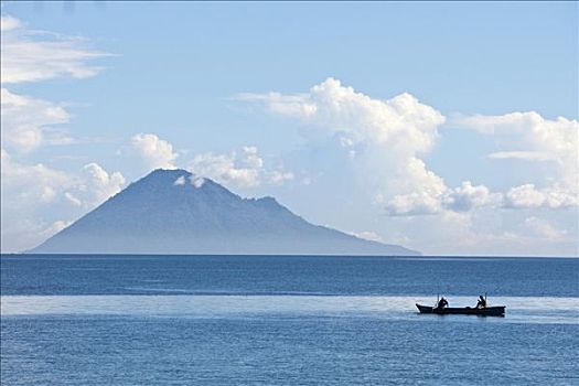 布那肯岛,海洋公园,正面,山,万鸦老,北苏拉威西省,印度尼西亚