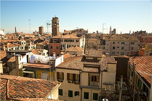 屋顶,威尼斯,房子