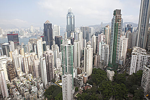 风景,摩天大楼,香港,中国