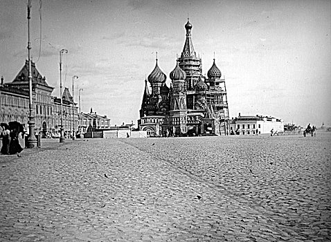 大教堂,圣巴索,红场,莫斯科,俄罗斯,20世纪