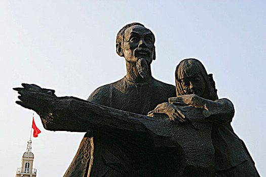 纪念,雕塑,胡志明,胡志明市,越南