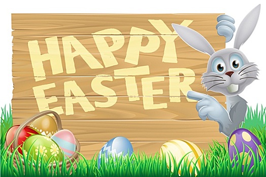 兔子,指点,高兴,复活节,信息