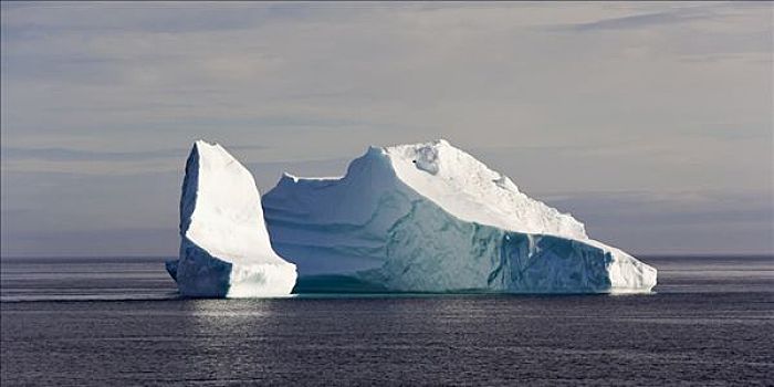 冰山,漂浮,海峡,蛮人群岛,加拿大,北美