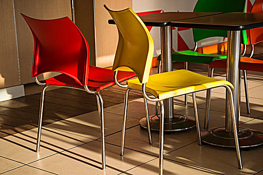 彩色,塑料制品,椅子
