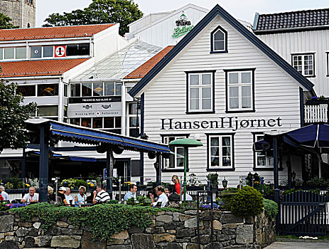 餐馆,港口,斯塔万格,挪威,斯堪的纳维亚,北欧