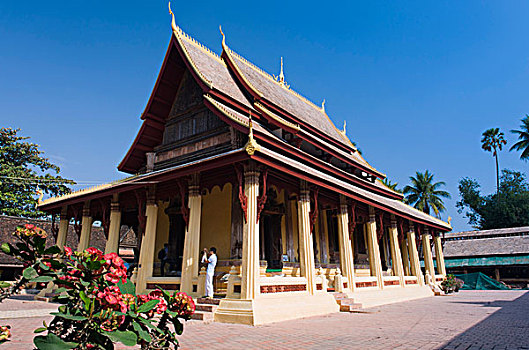 庙宇,施沙格庙,万象,老挝,印度支那,亚洲