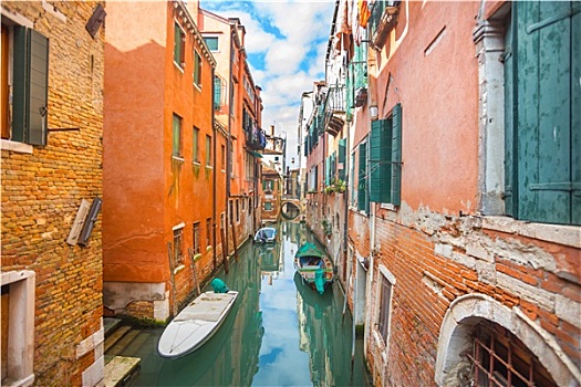 小船,停放,靠近,建筑,威尼斯