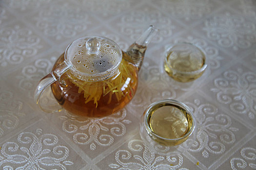 新疆哈密,菊花茶,茶具