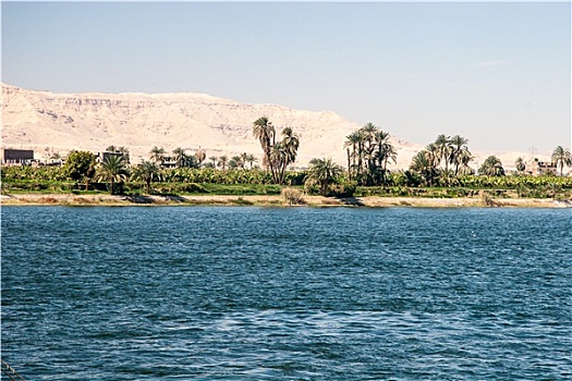 水景,尼罗河,靠近,路克索神庙,埃及