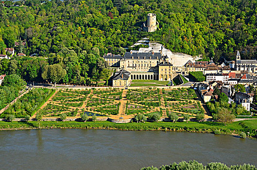法国,城堡,赛纳河,山谷,自然,地方公园,中世纪,城堡主楼,漂亮,乡村,航拍