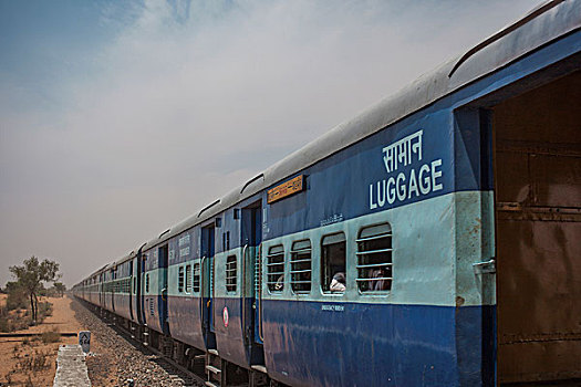 地铁,电车,训练,列车,培训,塔尔沙漠,拉贾斯坦邦,印度